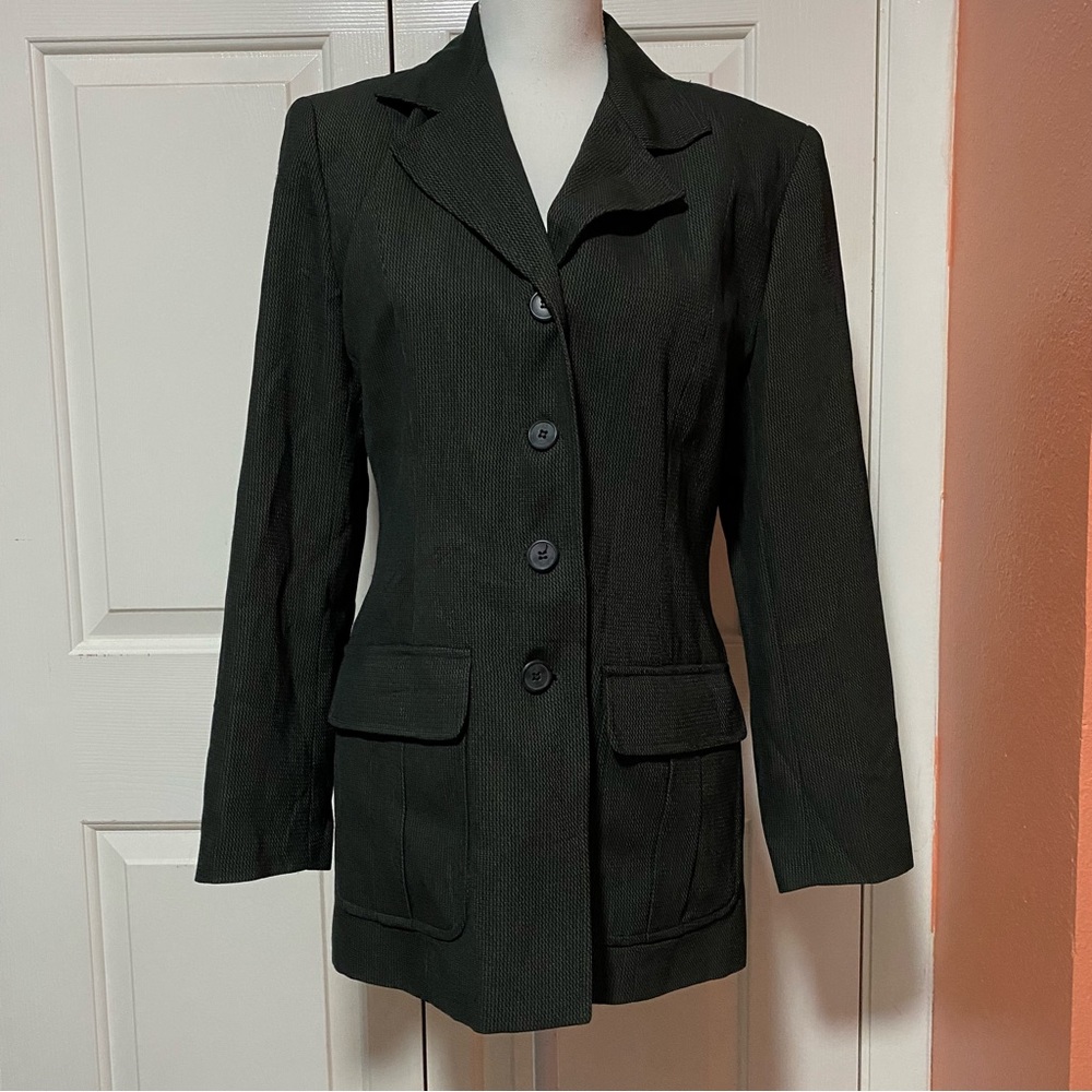 Focus 2000 Womens dark green suit blazer  6